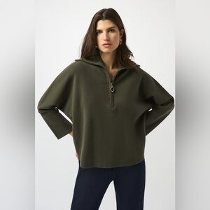 Joseph Ribkoff Jacquard Zipped Collar Sweater